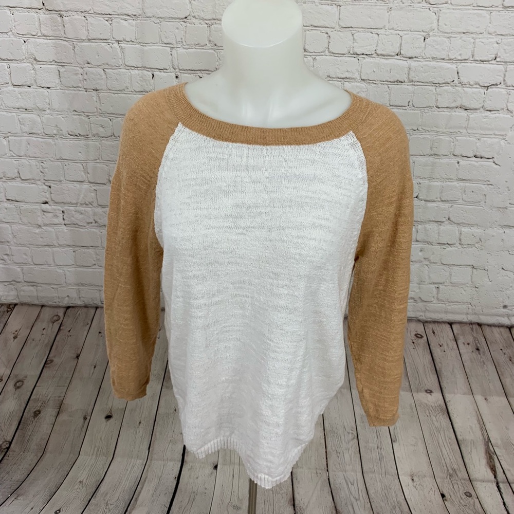J. Crew Color Block Raglan Sweater - Picture 2 of 7